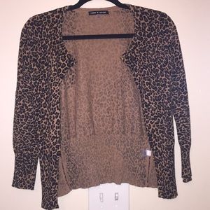 Cheetah cropped cardigan